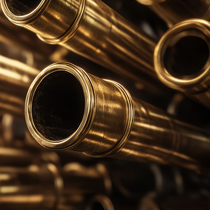 end formed tubes up close view