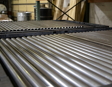 batch of tubes cut to length